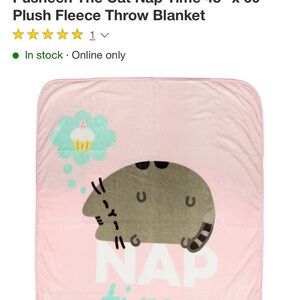 Pusheen Pink Plush Blanket—NWT